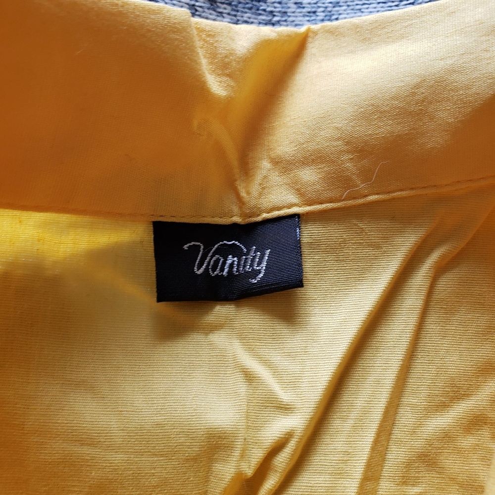 Yellow Ruffle Button Down Blouse - Picture 5 of 5